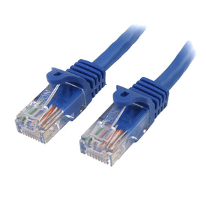 StarTech.com Cat5e Ethernet Cable15 ft - Blue - Patch Cable - Snagless Cat5e Cable - Network Cable - Ethernet Cord - Cat 5e Cable - 15ft (RJ45PATCH15)