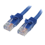 StarTech.com Cat5e Ethernet Cable15 ft - Blue - Patch Cable - Snagless Cat5e Cable - Network Cable - Ethernet Cord - Cat 5e Cable - 15ft (RJ45PATCH15)