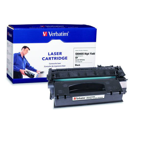 Verbatim HP Q5949X High Yield Remanufactured Laser Toner Cartridge, Black 95385