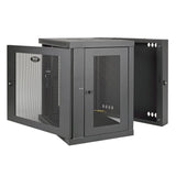 Tripp Lite SRW10US 10U Wall Mount Rack Enclosure Cabinet with Door and Side Panels (Black)