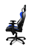 AROZZI Verona Pro V2 Premium Racing Style Gaming Chair with High Backrest, Recliner, Swivel, Tilt, Rocker & Seat Height Adjustment, Lumbar & Headrest Pillows Included, Blue-PC/Mac/Linux