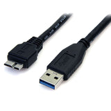 StarTech.com 0.5m (1.5ft) Black SuperSpeed USB 3.0 Cable A to Micro B - USB 3.0 Micro B Cable - 1x USB 3 A (M), 1x USB 3 Micro B (M) 50cm (USB3AUB50CMB)