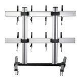 Quad Screen Mobile TV Video Wall Cart Height-Adjustable 45-55in