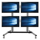 Quad Screen Mobile TV Video Wall Cart Height-Adjustable 45-55in