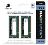 Corsair Apple Certified 16GB (2x8 GB) DDR3 1600MHz PC3 12800 Laptop Memory (CMSA16GX3M2A1600C11)