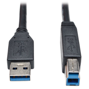 TRIPP LITE 10-Feet USB 3.0 SuperSpeed Device Cable 5Gbps AB M/M, Black (U322-010-BK)