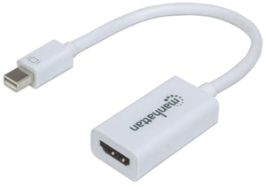 MANHATTAN MHC Mini DisplayPort to HDMI Adapter Cable, 15cm, White (151399)