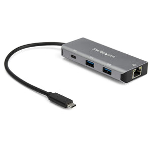 StarTech.com 3-Port USB-C Hub with LAN Port - 10Gbps - 2X USB-A & 1x USB-C (HB31C2A1CGB)