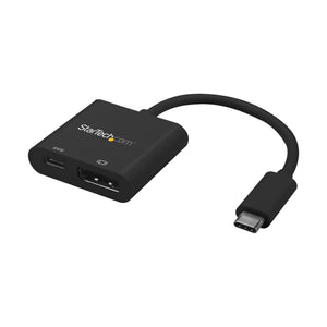 STARTECH USB C to DisplayPort Adapter, with Power Delivery (USB PD), Power Pass Through Charging, 4K 60Hz, USB-C to DisplayPort