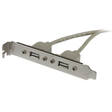 StarTech.com 2 Port USB A Female Slot Plate Adapter - USB panel - USB (F) to 5 pin in-line (F) - USBPLATE