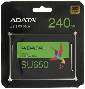 ADATA SU650 240GB 3D-NAND 2.5" SATA III High Speed Read up to 520MB/s Internal SSD (ASU650SS-240GT-R)