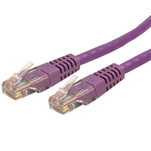 StarTech.com 10-Feet Molded RJ45 UTP Gigabit Cat6 Patch Cable, Purple (C6PATCH10PL)