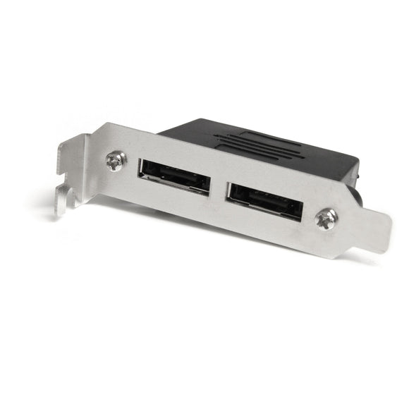 StarTech.com ESATAPLT2LPM 2-Port Low Profile SATA to eSATA Plate Adapter, F/M