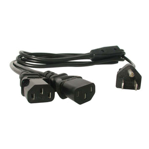 Startech.Com 6 Feet Standard Y Computer Power Cord Nema 5-15P to 2X C13 PXT101Y