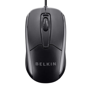 Belkin 3-Button Wired USB Optical Mouse with 5-Foot Cord, Compatible with PCs, Macs, Desktops and Laptops