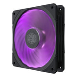 Cooler Master MasterFan SF120R RGB 120mm Square Frame Fan w/RGB LEDs, Hybrid Blade Design, Cable Management and PWM Control Fan