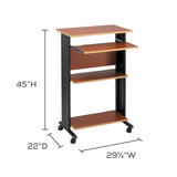 Safco Products Muv Stand-up Workstation, Medium Oak, 1923MO