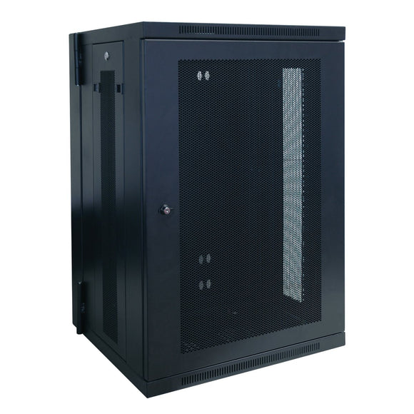 Tripp Lite SRW18US 18U Wall Mount Rack Enclosure Cabinet with Door and Side Panels (Black)