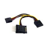 StarTech.com SATA to LP4 with 2x SATA Power Splitter Cable - Power splitter - SATA power (M) to 4 pin internal power, SATA power (F) - 6 in - PYOLP42SATA