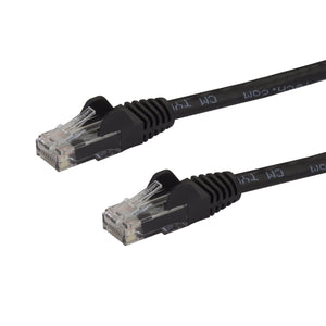 StarTech.com Cat6 Ethernet Cable - 25 ft - Black - Patch Cable - Snagless Cat5 Cable - Long Network Cable - Ethernet Cord - Cat 6 Cable - 25ft