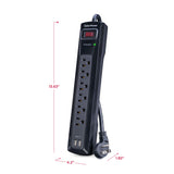 CyberPower CSP604U Professional Surge Protector, 1200J/125V, 6 Outlets, 2 USB Charge Ports, 4ft Power Cord