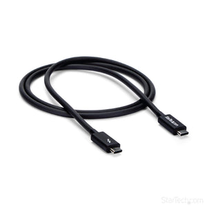 StarTech.com Thunderbolt 3 Cable - 3 ft / 1m -4K 60Hz - 20Gbps - USB C to USB C Cable - Thunderbolt 3 USB Type C Charger