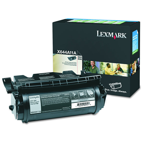 Lexmark X644A11A Black Return Program Toner Cartridge -Black -Laser -10000 Page -1 Each