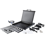 StarTech.com RKCONS1901 Rackmount 1U 19" Display Single Port KVM Console