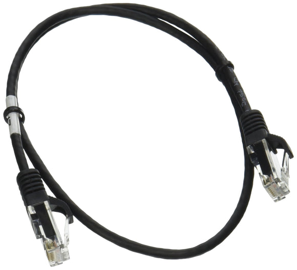 C2G 01056 Cat5e Cable - Snagless Unshielded Slim Ethernet Network Patch Cable, Black (2 Feet, 0.60 Meters)