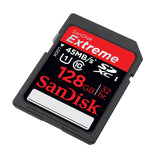 SanDisk Extreme 128GB SDXC UHS-1 Flash Memory Card Speed Up to 45MB/s- SDSDX-128G-X46 (Label May Change)