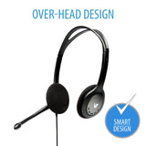 V7 3.5mm Stereo Headset and Microphone for Tablets, PC, Notebooks (HA201-2NP), Black