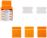 C2G 35205 Cat5e 90° RJ45 Unshielded Keystone Jack, Orange