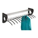 Safco Products Mode 36-Inch Wood Wall Coat Rack with Hangers, Black, 4212BL