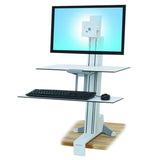 Ergotron WorkFit-S Single HD with Worksurface and Stand, White