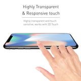 iPhone X Screen Protector, Macally Full HD Tempered Glass Screen Protector [Scratch-Resistant] for Apple iPhone X / 10 (TEMPX)