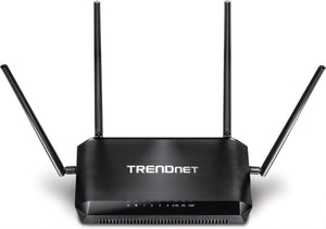 TRENDnet AC2600 StreamBoost MU-MIMO WiFi Router Quadstream for Multiple Devices, Detachable Antennas, Gigabit, USB Share ports