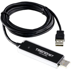 TRENDnet Quick and Easy Transfer Cable for Windows 10, 8.1, 8, 7, Vista, XP. Includes Sharelink Utility for convenient transferring from PC to PC. (No External Power source Required),TU2-PCLINK