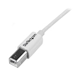 StarTech.com 2m White USB 2.0 A to B Cable - USB 2.0 AB Cable Male / Male - USB B Cable - 1x USB 'A' (M), 1x USB 'B' (M) - White, 6ft (USBPAB2MW)