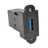 Tripp Lite USB 3.0 Keystone Panel Mount Coupler (F/F), All-in-One, Black (U325-000-KP-BK)