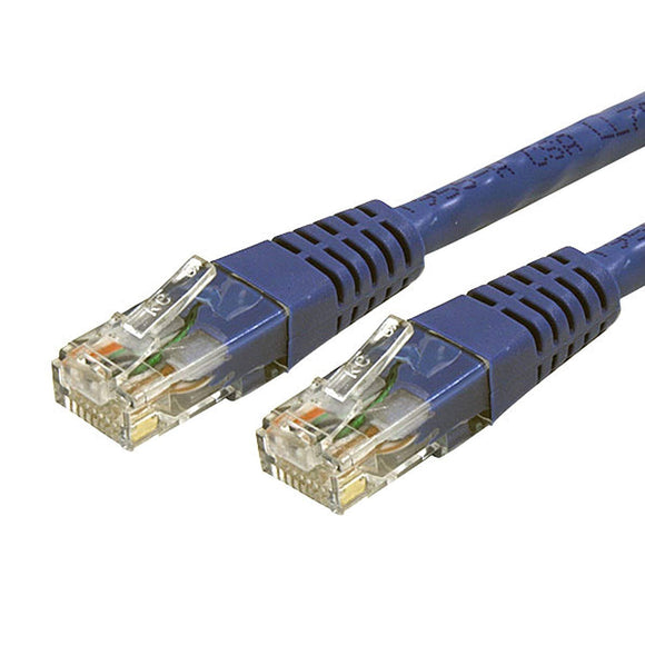 StarTech.com C6PATCH4BL Blue Molded RJ45 UTP Gigabit Cat6 Patch Cable, 4-Feet