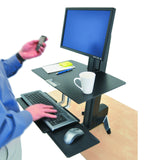 ERGOTRON 33-350-200 WorkFit-S LCD Ld Sit-Stand Workstation