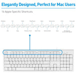 Macally Full Size USB Wired Keyboard & Mouse Combo for Mac Mini Pro, iMac Desktop Computer, MacBook Pro Air Laptops - Mac Compatible Apple Shortcuts, Extended with Number Keypad, Rubber Dome Keycaps