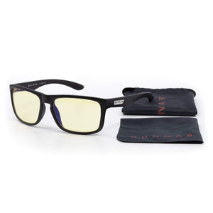 Gunnar Optiks INT-00101 Intercept Full Rim Advanced Video Gaming Glasses with Amber Lens Tint, Onyx Frame Finish