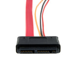 StarTech.com 12in Micro SATA to SATA with SATA Power Adapter Cable - SATA Cable - Serial ATA 150/300/600 - Micro SATA (R) to SATA, SATA Power - 1 ft - red - MCSATAF12S