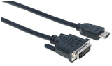 Manhattan Products 15' HDMI DVI D Cable Black 372527