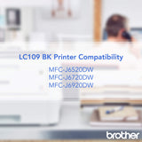 Brother Printer Ultra High Yield Inkjet Cartridge-Black (Lc109Bk)