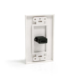 StarTech.com Single Outlet Female HDMI Wall Plate White - Wall mount plate - white - HDMIPLATE