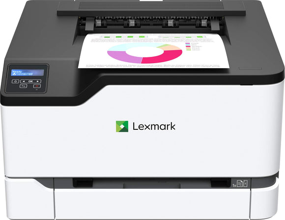 Lexmark C3326dw Color Laser Printer with Wireless capabilities, Standard Two-Sided Printing, Two Line LCD Screen with Full-Spectrum Security and Prints Up To 26 ppm (40N9010)