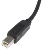 StarTech.com 1 ft USB 2.0 A to B Cable - M/M - USB cable - USB (M) to USB Type B (M) - USB 2.0 - 1 ft - black - USB2HAB1