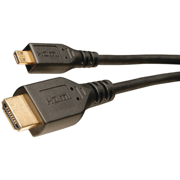 TRIPP LITE HDMI to Micro HDMI Cable with Ethernet, Digital Video with Audio Adapter 3', Black